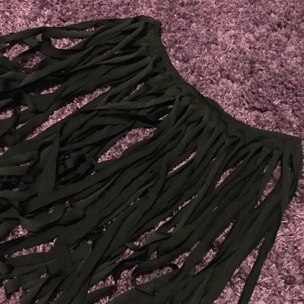 *SOLD* Black Fringe Skirt